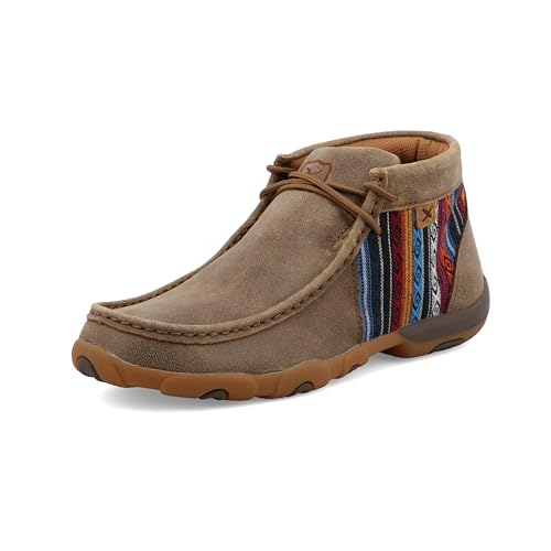 Twisted X Women's Chukka Driving Moc Boot, Bomber & Multi, 9 M