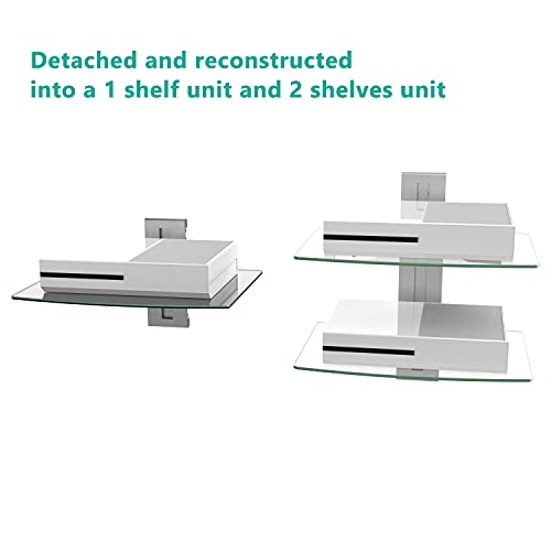 WALI Floating Entertainment Center Shelves, Holds Up to 17.6lbs, TV