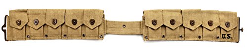 World War Supply US M1923 M1 Garand Cartridge Belt Khaki Marked JT&L 1942 up to 49" waist