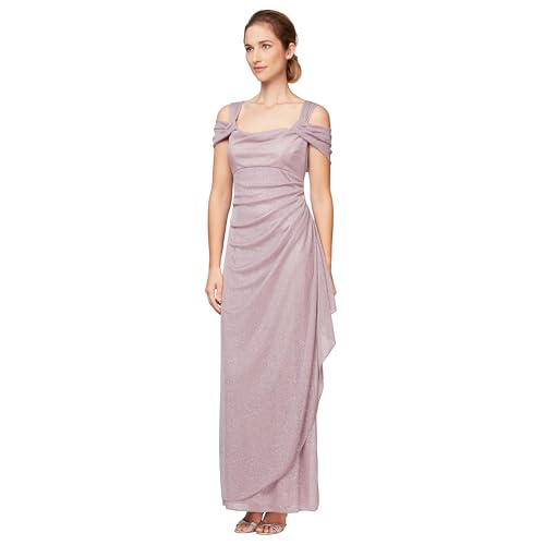Alex Evenings Robe Longue à épaules dénudées pour Femme Taille Petite et régulière - Rose - 38