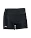 Under Armour Women's HeatGear Authentic Middy Shorts, Black (001)/Silver, Medium