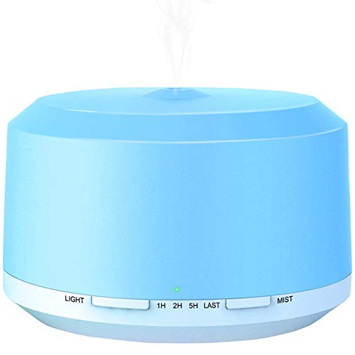 Aromatherapy Diffusers for Essential Oils, 450ml Essential Oil Diffuser and Humidifiers for Large Room with Adjustable Mist Mode, 4 Timer Settings, 8 Colors Light - LUSCREAL