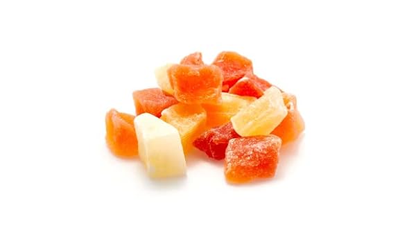 YUPIK DRIED PAPAYA, DICED, 2.2 LB, GLUTEN-FREE, VEGAN, KOSHER, SWEETENED TROPICAL DRIED FRUITS, CUBED PAPAYA PIECES, NO ADDED SULPHITES, FRUITY SNACKS, IDEAL FOR BAKING, TOPPING & INCLUSIONS