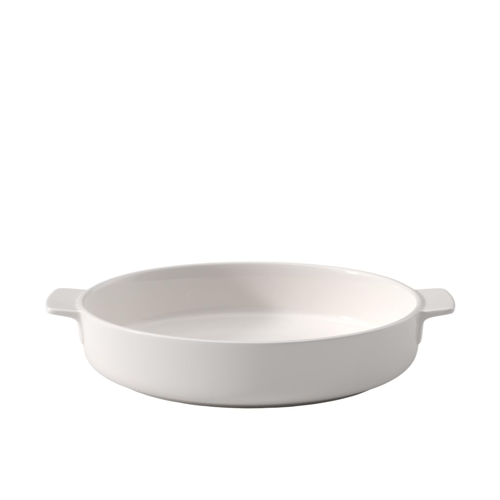 Villeroy & Boch Clever Cooking Round Baking Dish, 28 cm, Premium Porcelain, White