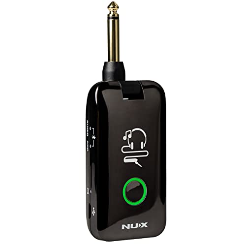 NUX Mighty Plug MP-2 amplificador de auriculares para modelado de guitarra y bajo con Bluetooth, 13 modelos de amplificador, 20 IR, 19 variedad de efectos