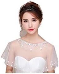 Women's Lace Transparent Bolero Shrug Bridal Pullover Bolero Evening Shawl Wraps Formal Party(Ivory 1)