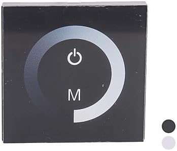 TM06 LED Touch Panel Dimmer for Single Color LED Strip (DC12-24V , 8A 1 Channel Output) ( Color : Black )