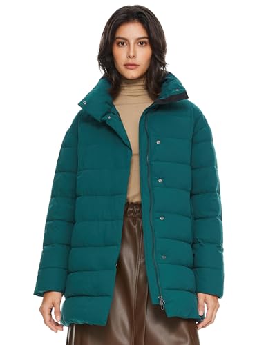 Orolay Women's Winter Puffer Jacket - Quilted Lightweight Padded Coat Oversized Zip Up Stand Collar Warm Outerwear