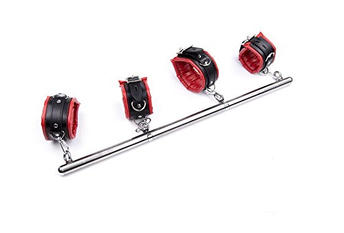 Bar Spreader Handcuffs Ankle Bracelets restraint restraintromance Detachable Stainless Steel Leather Products Adjustable Steek Shackles Toys