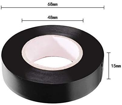 ALBOYI Black Electrical Tape, 15mm x 15m Adhesive Insulation Tape 6 rolls - Image 3