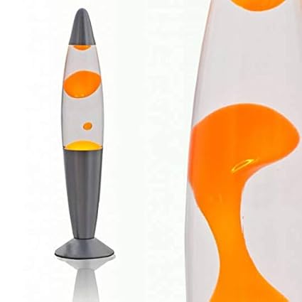 Lavalampe 35cm / Magmalampe Lavaleuchte / Lavalampe orange / Lavalampe Timmy / E14 25W / mit Kabelschalter / Geschenkidee Wei