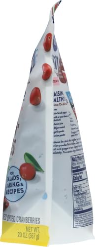 OCEAN SPRAY® CRAISINS®, 50% LESS SUGAR DRIED CRANBERRIES, DRIED FRUIT, 20 OZ POUCH