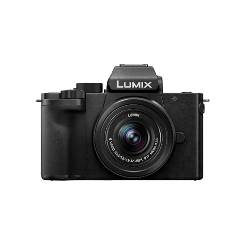 Lumix DC-G100DKEGK Micro Four Thirds spiegellose Kamera mit Lumix G Vario 12-32 mm F3.5-5.6 Objektiv, 20,3 MP, 4K 30p & FHD 60 Video, Vlogging-Cam, Freiwinkel-Monitor, USB-C-Ladung, Schwarz