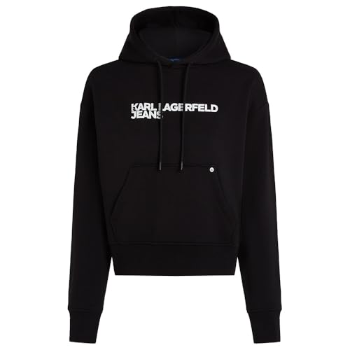 KARL LAGERFELD JEANS Women Regular Logo Hoodie Black S