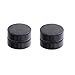MJartoria Black Acrylic Round Magnetic Clip On Stud Earrings
