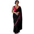 Women's Designer Cotton Indian Handloom Khadi Ethnic Saree With Tassels Unstitched Blouse Piece