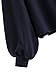 Romwe Women's Loose Embroidery Lantern Sleeve Pullover Sweatershirts Navy M