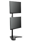 VIVO Dual Monitor Desk Stand Free-standing LCD mount, Holds in Vertical Position 2 Screens up to 30" (STAND-V002L)