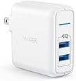 Anker Elite Dual Port 24W USB Travel Wall Charger PowerPort 2 with PowerIQ and Foldable Plug, for iPhone 7 / 7 Plus / 6s / 6s Plus, iPad Pro / Air 2 / mini 3 / mini 4, Samsung Note 4, and More