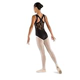 DanzNmotion by Danshuz Women's Strap Leotard L BLACK