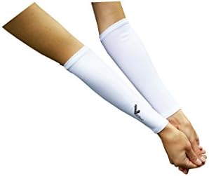 White volleyball forearm sleeves with NO padding - Smooth Fit