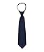 Jacob Alexander Young Boys' Solid Color 11 inch Pre-Tied Zipper Neck Tie - Navy