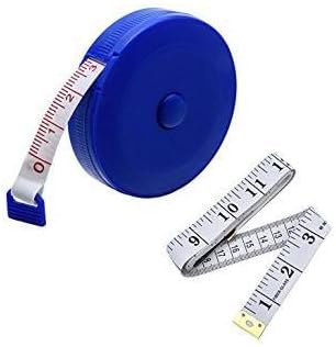 ABoby 60-Inch 1.5 Meter Soft Tape Measure and Retractable Tape Measure Set Blue