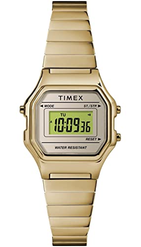Timex Womens Digital Watch, digital Display and Stainless Steel Strap TW2T48000