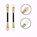 GTVIA 50 Pack Double-end Eye Shadow Brush, Disposable Double Sided Eyeshadow Brush Makeup Applicators Beauty Kit (Gold)