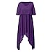 Women’s Chiffon Midi Dress – Ladies Casual Plus Size V-Neck Hole Half Sleeve Dress – Irregular Hem Dressesthumb 4
