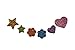 Letters and Shapes Foam Glitter Stickers (Pack of Approx. 280) Self Adhesive - Assorted Colors Kid's Arts Craft for Greeting Cards Home Decoration - Hearts, Stars, Flowers | 130 Letters & 150 Shapes