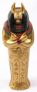 Puckator Anubis Sarcophagus with Mummy - Home Living Room Decoration - Gifts For Men Women, Multicolour, Length 13.5cm