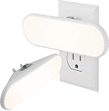 GE Ultrabrite LED Light Bar, 2 Pack, 100 Lumens, Plug-in, Dusk-to-Dawn Sensor, Auto/On/Off Switch, Home D&eacute;cor, Ideal for Bedroom, Bathroom, Nursery, Kitchen, Hallway, White, 46707, 2