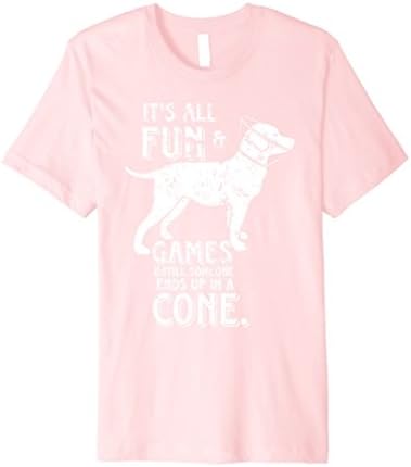 Mens It's all fun and games until someone ends up in a cone Large Pink