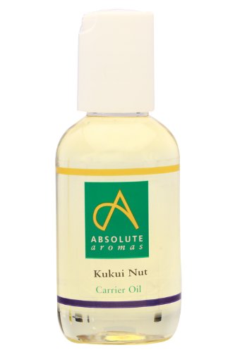 Absolute Aromas Kukui Nut Oil 50ml (Aleurites Moluccans) - Pure, Natural, Cold-Pressed, GMO-Free, Vegan and Cruelty Free – Moisturising Carrier Oil for Body and Facial Massage.