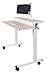 S STAND UP DESK STORE Crank Adjustable 2-Tier Standing Desk with Heavy Duty Steel Frame (White Frame/Birch Top, 48in Wide
