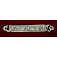 LukeSpiers Shore House Brass Sign ~Captains Quarters Door Plaque~ Nautical Ship Boat Beach
