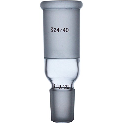 Laboy HMA010204 Glass Enlarging Adapter Connecting Adapter From 24/40 to 19/22 Glass Joint Lab Glassware