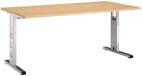Schreibtisch Mega 160 X 80 Buche Hohenverstellbar Von 65 85cm Amazon De Kuche Haushalt