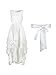 Persun Women's White Floral Print Gauze Panel Multi Layer Sleeveless Hi-lo Dress, White, X-Large
