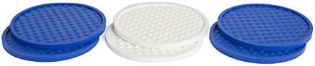 Flagpi Silicone Coasters for Drinks (Set of 6) - Coasters for all Beverages, Beer, Wine Glasses, Tea Cups, Coffee Mugs and Bar Cocktails with your Country's Colors (Israel)