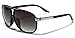 Khan Men's Flat Top Sports Shield Sunglasses