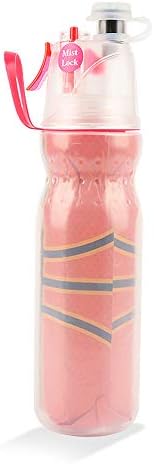 laize Spray Mist Squeeze Bottle, Unique Antibacterial Lids Design Mist Water Bottle Unique Mist Lock Design,Insulated Drinking & Misting Sport Water Bottle Mist Sprayer, Outdoor Hydration 590ml