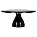 Amalfi Decor 12 Inch Cake Stand, Dessert Cupcake Pastry Candy Display Plate for Wedding Event Birthday Party, Round Modern Metal Pedestal Holder, Black