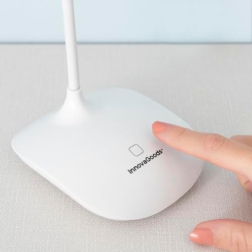 ® Lámpara LED de mesa Lum2go con 3 niveles de intensidad, luz blanca y luz cálida, ideal para mesita de noche, escritorio, sala de estar, oficina y otros espacios.