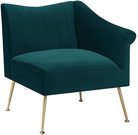 Abbey Avenue Bardot Corner Chair with Gold Legs in Peacock