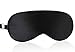 Luxury design Nature Silk Sleep Mask, Super Soft Material, Smooth Skin with Ear Plug & Carry Pouch for Travel, Relax, Shift Workers (Black)