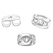 Earring Backs-200pcs-Metal Earring Backs-3x5mm with Kare & Kind® Retail Packaging (Silver)