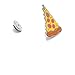 Last Valentine A Skull Pizza Lapel Pin Nickel Plated Color Yellow Enamel Pin