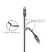 RAMPOW Fast Charging USB C Cable [6.5ft, 2-Pack, QC 3.0] - Nylon Braided USB Type C Cable - 3A Charger Cable for S9/S10/S20/S8/Note 9/10, LG G7/V20 and More - Silver